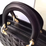 Dior Large Lady Dior Bag In Black Lambskin - Image 2