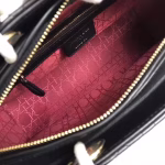 Dior Large Lady Dior Bag In Black Lambskin - Image 5