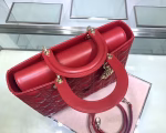 Dior Large Lady Dior Bag In Red Cannage Lambskin - Image 6