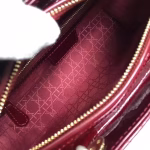 Dior Large Lady Dior Bag In Bordeaux Patent Leather - Image 8