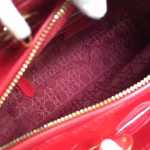 Dior Large Lady Dior Bag In Red Patent Leather - Image 7