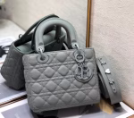 Dior Lady Dior My ABCDior Bag In Grey Ultramatte Calfskin - Image 7