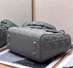 Dior Lady Dior My ABCDior Bag In Grey Ultramatte Calfskin - Image 6
