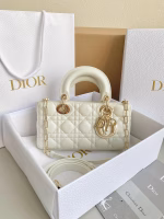 Dior Lady D-Joy Small Bag In White Cannage Lambskin - Image 6