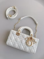 Dior Lady D-Joy Small Bag In White Cannage Lambskin - Image 7