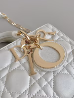 Dior Lady D-Joy Small Bag In White Cannage Lambskin - Image 8