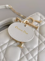 Dior Lady D-Joy Small Bag In White Cannage Lambskin - Image 9