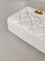Dior Lady D-Joy Small Bag In White Cannage Lambskin - Image 10