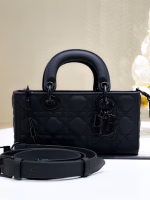 Dior Lady D-Joy Small Bag in Black Ultramatte Calfskin - Image 2