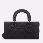 Dior Lady D-Joy Small Bag in Black Ultramatte Calfskin