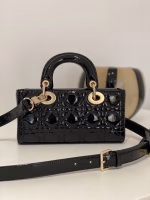Dior Lady D-Joy Small Bag in Black Patent Calfskin - Image 7