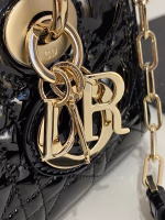 Dior Lady D-Joy Small Bag in Black Patent Calfskin - Image 2