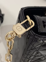 Dior Lady D-Joy Small Bag in Black Patent Calfskin - Image 6