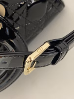 Dior Lady D-Joy Small Bag in Black Patent Calfskin - Image 3