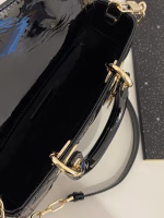 Dior Lady D-Joy Small Bag in Black Patent Calfskin - Image 5