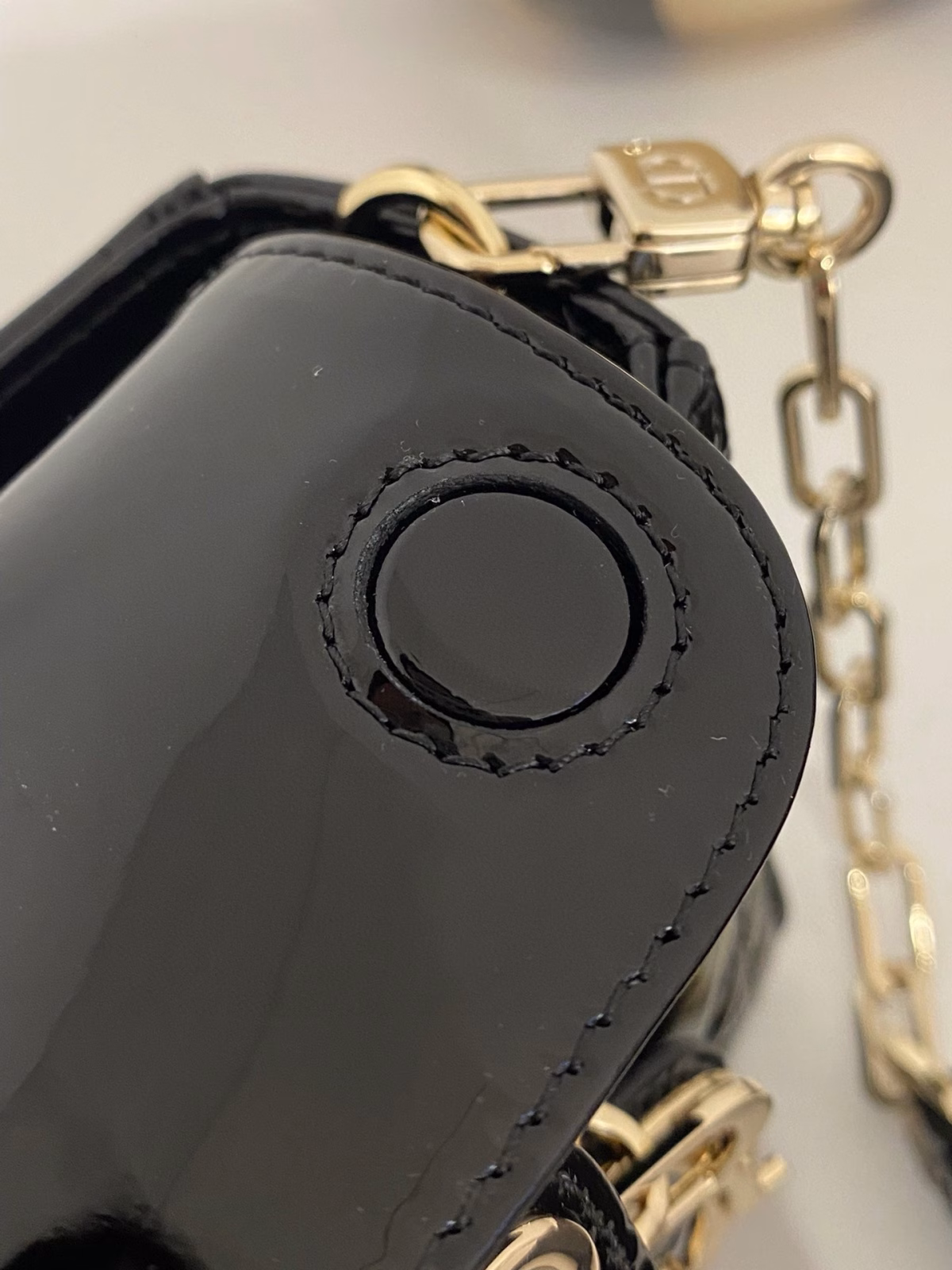 Dior Lady D-Joy Small Bag in Black Patent Calfskin - Image 4