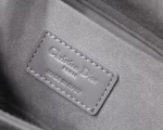 Dior Lady D-Joy Bag In Grey Calfskin with Diamond Motif - Image 9