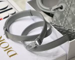 Dior Lady D-Joy Bag In Grey Calfskin with Diamond Motif - Image 2