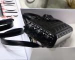 Dior Lady D-Joy Bag In Black Calfskin with Diamond Motif - Image 5