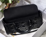 Dior Lady D-Joy Bag In Black Calfskin with Diamond Motif - Image 7