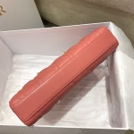 Dior Lady D-Joy Bag In Coral Pink Cannage Lambskin - Image 10