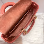 Dior Lady D-Joy Bag In Coral Pink Cannage Lambskin - Image 2