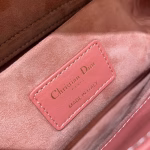 Dior Lady D-Joy Bag In Coral Pink Cannage Lambskin - Image 5