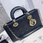 Dior Lady D-Joy Bag In Black Cannage Lambskin - Image 5