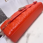 Dior Lady D-Joy Bag In Orange Cannage Lambskin - Image 7