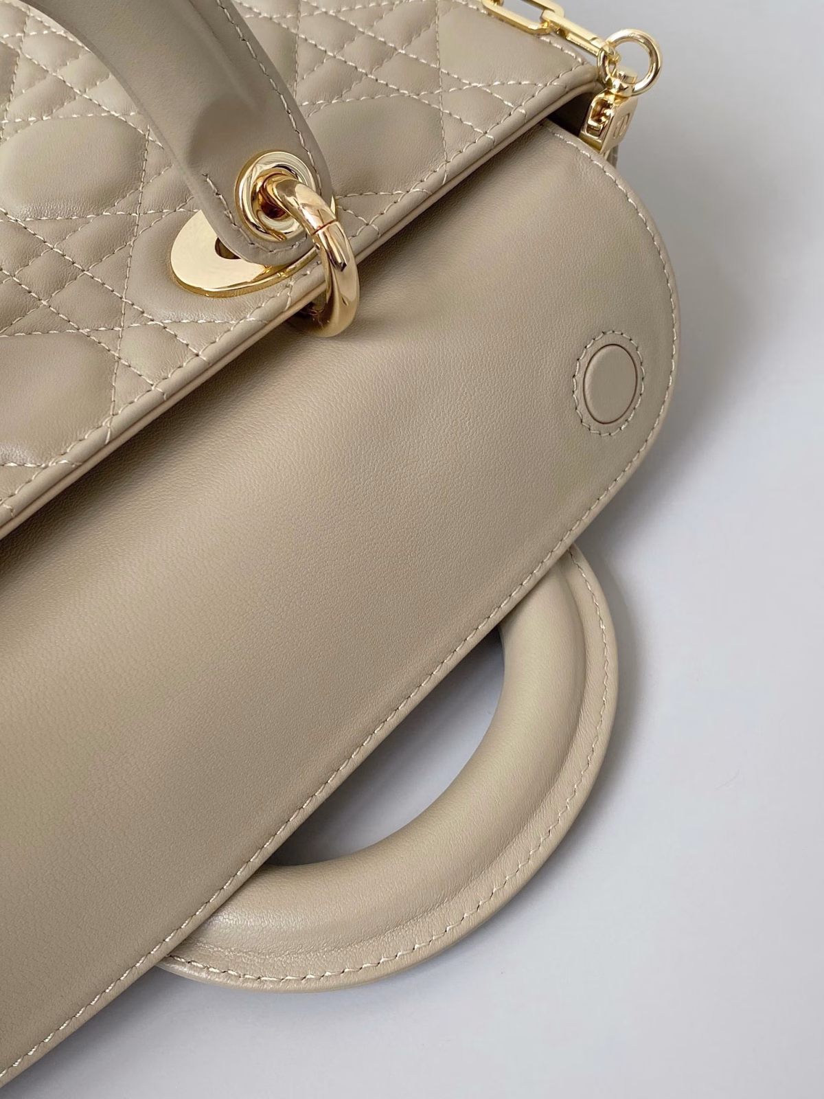 Dior Lady D-Joy Medium Bag In Sand Cannage Lambskin - Image 4
