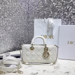 Dior Lady D-Joy Bag In White Cannage Lambskin - Image 4