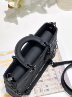 Dior Lady D-Joy Medium Bag in Black Ultramatte Calfskin - Image 3