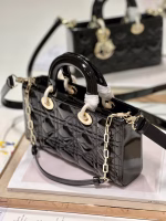 Dior Lady D-Joy Medium Bag In Black Patent Cannage Calfskin - Image 3