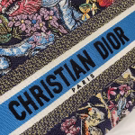 Dior Medium Lady D-Lite Bag In Blue D-Constellation Embroidery - Image 3