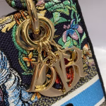 Dior Medium Lady D-Lite Bag In Blue D-Constellation Embroidery - Image 5