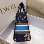 Dior Medium Lady D-Lite Bag In Blue D-Constellation Embroidery - Image 6