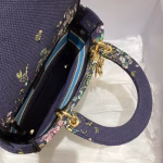 Dior Medium Lady D-Lite Bag In Blue D-Constellation Embroidery - Image 7