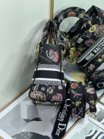 Dior Medium Lady D-Lite Bag In Black Jardin Botanique Embroidery - Image 7