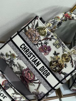 Dior Medium Lady D-Lite Bag In White Jardin Botanique Embroidery - Image 3