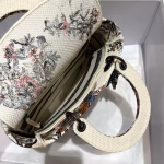 Dior Medium Lady D-Lite Bag In White Jardin d'Hiver Embroidery - Image 3