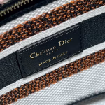 Dior Lady D-Lite Medium Bag In White Dior Petites Fleurs Embroidery - Image 5