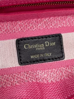 Dior Medium Lady D-Lite Bag In Fluorescent Pink Toile de Jouy Reverse Embroidery - Image 7