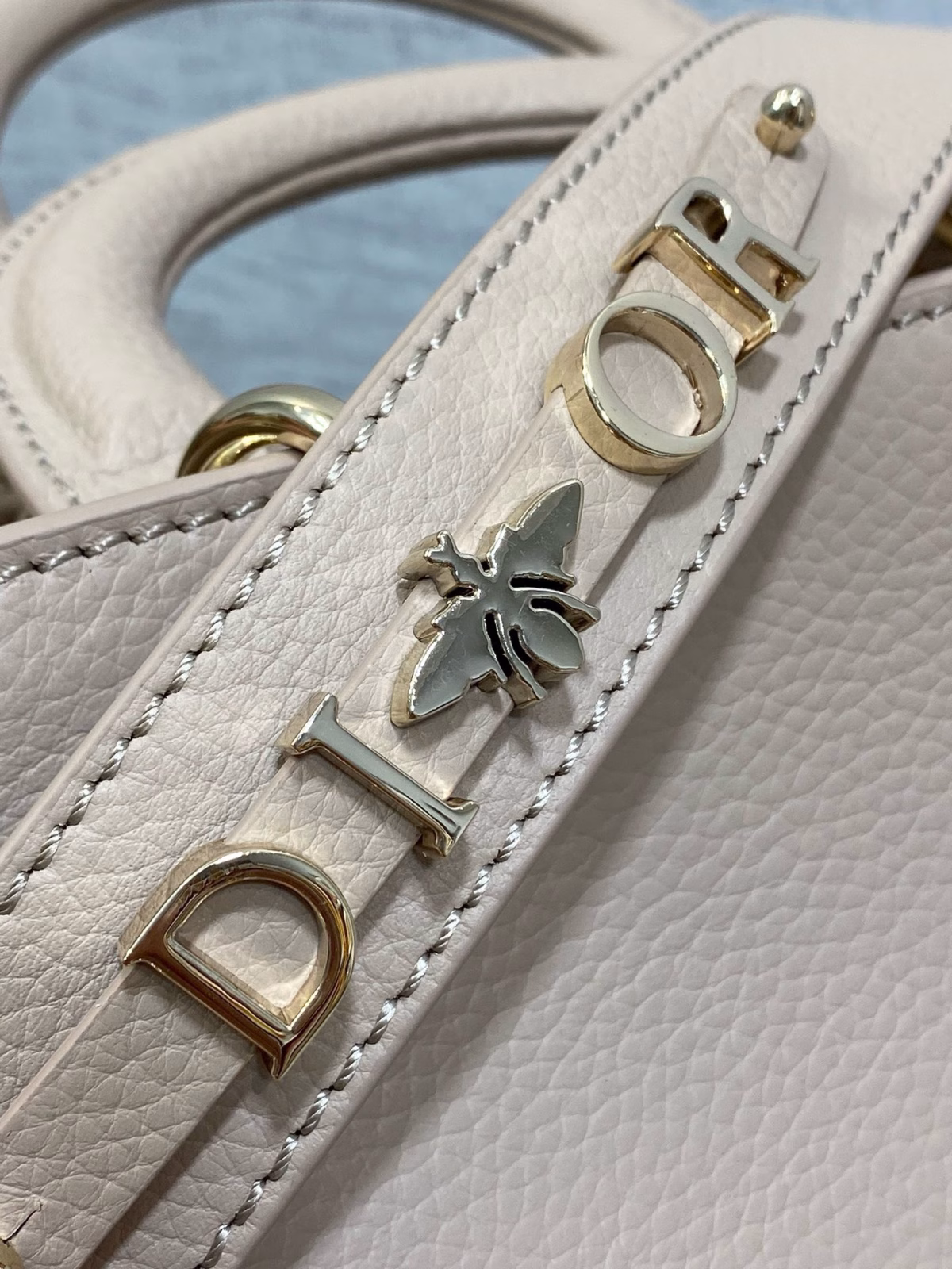 Dior Medium Lady D-Sire My ABCDior Bag in Beige Bull Leather - Image 3
