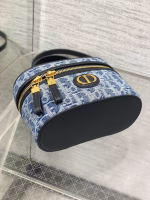 Dior 30 Montaigne Mini Vanity Case in Blue Denim Oblique Jacquard - Image 6