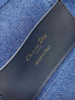 Dior 30 Montaigne Mini Vanity Case in Blue Denim Oblique Jacquard - Image 2