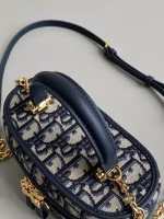 Dior 30 Montaigne Mini Vanity Case in Blue Oblique Jacquard - Image 9