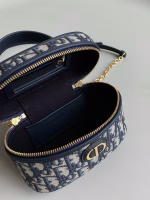 Dior 30 Montaigne Mini Vanity Case in Blue Oblique Jacquard - Image 8