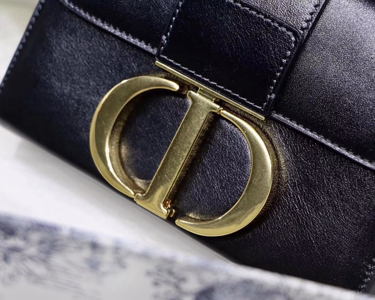 Dior 30 Montaigne Box Bag In Black Lambskin - Image 5