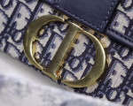 Dior 30 Montaigne Box Bag In Blue Oblique Canvas - Image 3