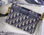 Dior 30 Montaigne Box Bag In Blue Oblique Canvas - Image 5